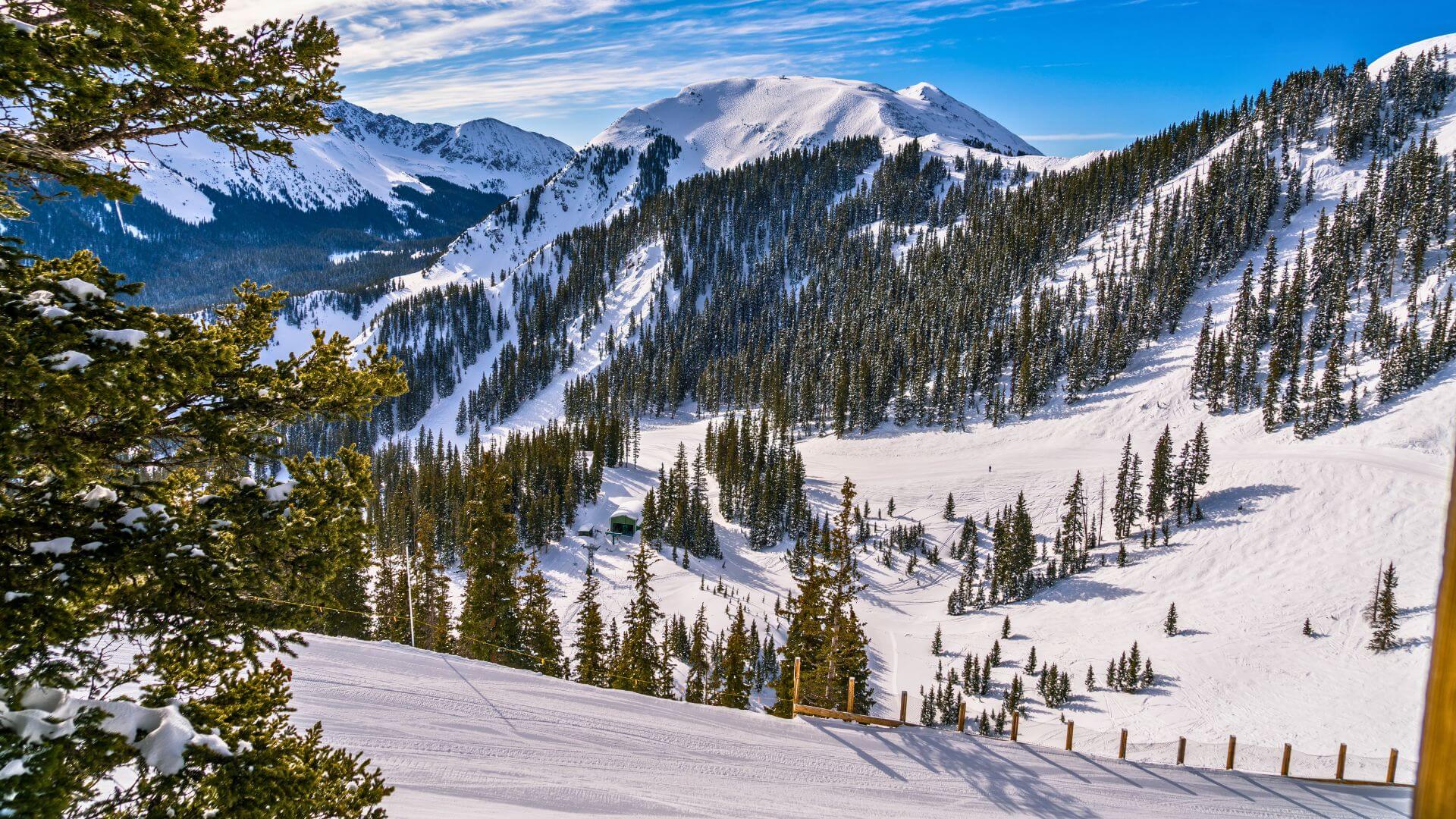 ski slopes surrounding kachina peak new mexico